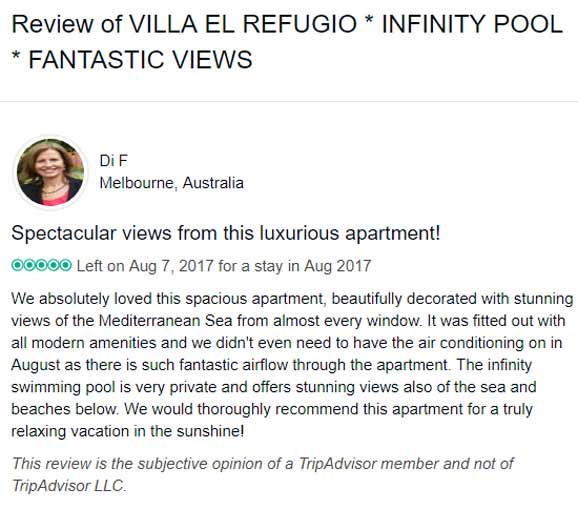 G&auml;stebucheintrag Villa El Refugio