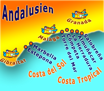 Ferienh&auml;user Andalusien Costa del Sol und Costa Tropical